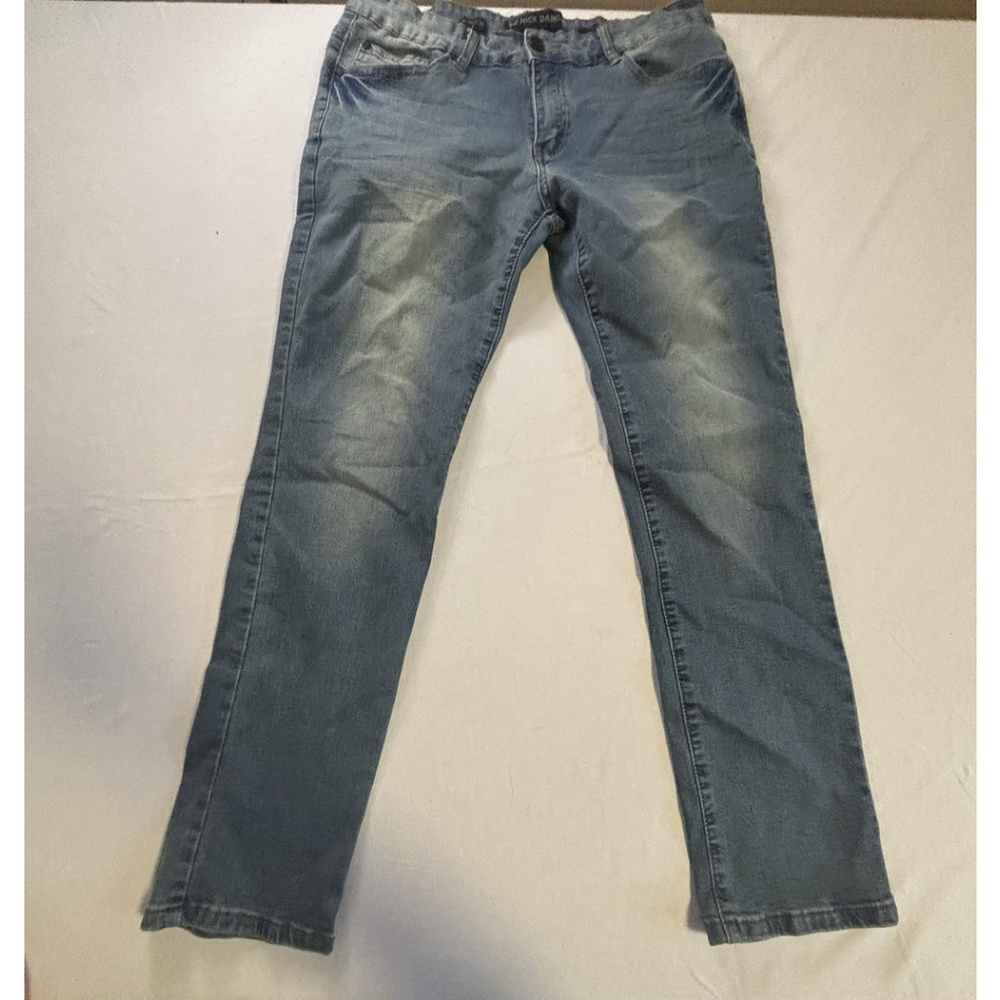 Nick Danger Men’s Jeans W32 L30 Slim Fit Blue Medium Wash Denim